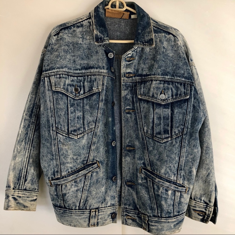 Palmettos Vintage 80’s Acid Wash Denim Jacket